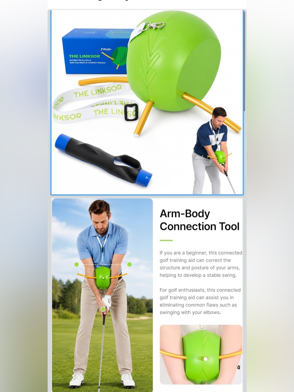 Golf Training Ball with Rope and Grip Trainer for Swing Practice - Picture 5 of 9